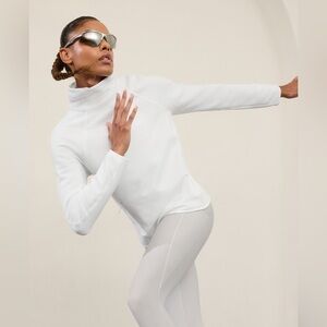 Athleta White Turtleneck Top